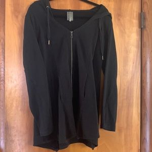 XCVI Black zip up sweatshirt